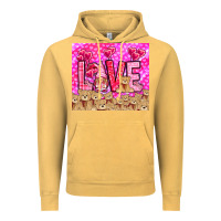 Vintage Mustard love gnome with bear Vintage Hoodie - NancyCooperArtShop
