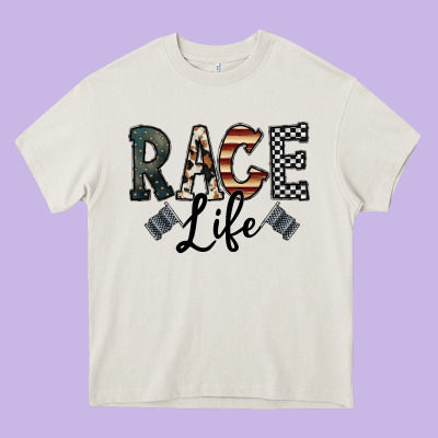Race Life Heavy Core Tee Designed By Cowhidedigitalart