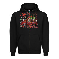 Black merrycamperchristmas Zipper Hoodie - SublimationCraftShop