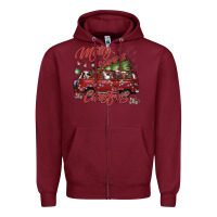 Burgundy merrycamperchristmas Zipper Hoodie - SublimationCraftShop