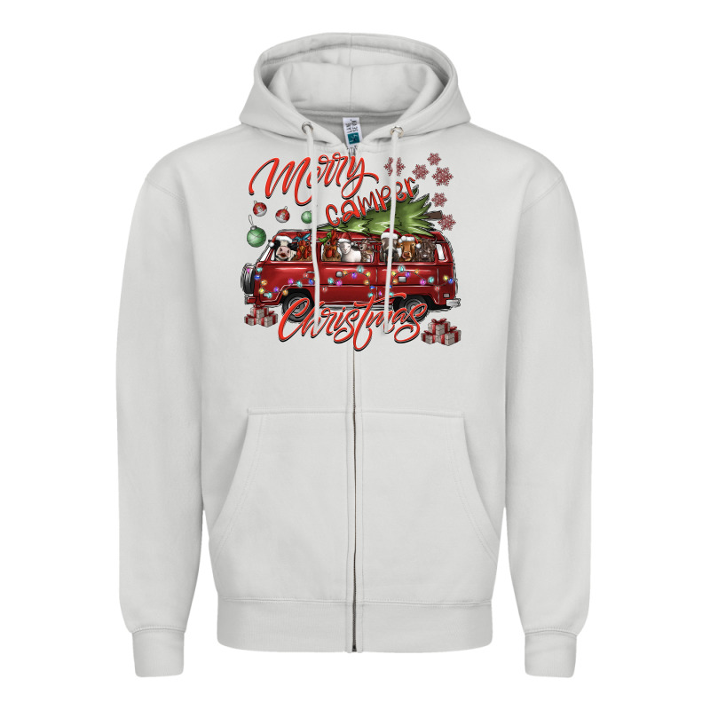 Merrycamperchristmas Zipper Hoodie by SublimationCraftShop | Teevron