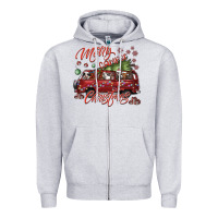 Heather Grey merrycamperchristmas Zipper Hoodie - SublimationCraftShop
