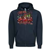 Navy merrycamperchristmas Zipper Hoodie - SublimationCraftShop