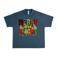Midnight Navy merry and bright with christmas tree  cakes ado Urban Heavy Tee - AdoDesignShop