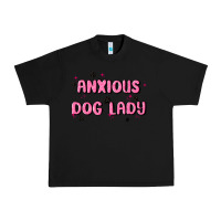 Black anxious dog lady Urban Heavy Tee - MaliasSmallBusiness