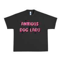 Pigment Black anxious dog lady Urban Heavy Tee - MaliasSmallBusiness