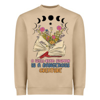 Mushroom a well read woman is a dangerous creature Heavyweight Sweatshirt - MaliasSmallBusiness