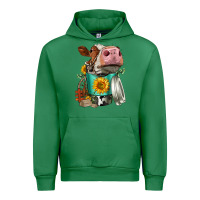 Emerald Simmental Cow Coffee Cup Urban Hoodie - FaDigitalArtStudio