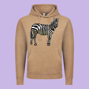 Zebra Vintage Hoodie Designed By Lillyallendesigns