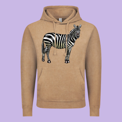 Zebra Vintage Hoodie Designed By Lillyallendesigns