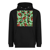 Black Christmas candy cane Heavyweight Hoodie - NancyCooperArtShop