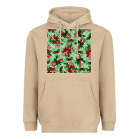 Mushroom Christmas candy cane Heavyweight Hoodie - NancyCooperArtShop
