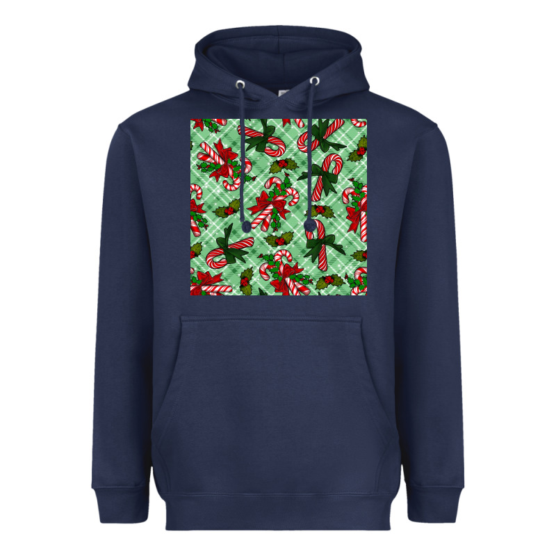 Christmas Candy Cane Heavyweight Hoodie by NancyCooperArtShop | Teevron