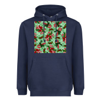 Navy Christmas candy cane Heavyweight Hoodie - NancyCooperArtShop