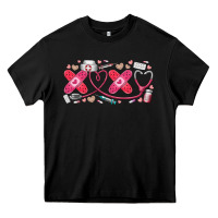 Black xoxo valentine Heavy Core Tee - RacoonDesign