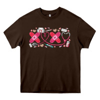 Chocolate Brown xoxo valentine Heavy Core Tee - RacoonDesign