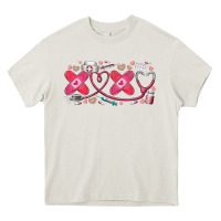 Cream xoxo valentine Heavy Core Tee - RacoonDesign
