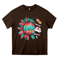 Chocolate Brown western licensed vocational nurse medical instruments Heavy Core Tee - BarkalooDesign