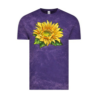 Cloud Purple starburst greenburst sunflower Vintage Tee - LillyAllenDesigns