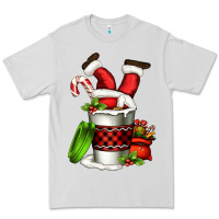 Dove Grey Santa claus in a coffee cup Premium Tee - FaDigitalArtStudio