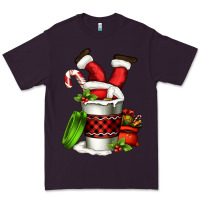 Plum Santa claus in a coffee cup Premium Tee - FaDigitalArtStudio