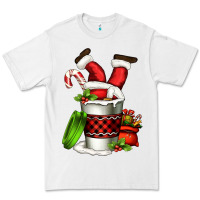 White Santa claus in a coffee cup Premium Tee - FaDigitalArtStudio