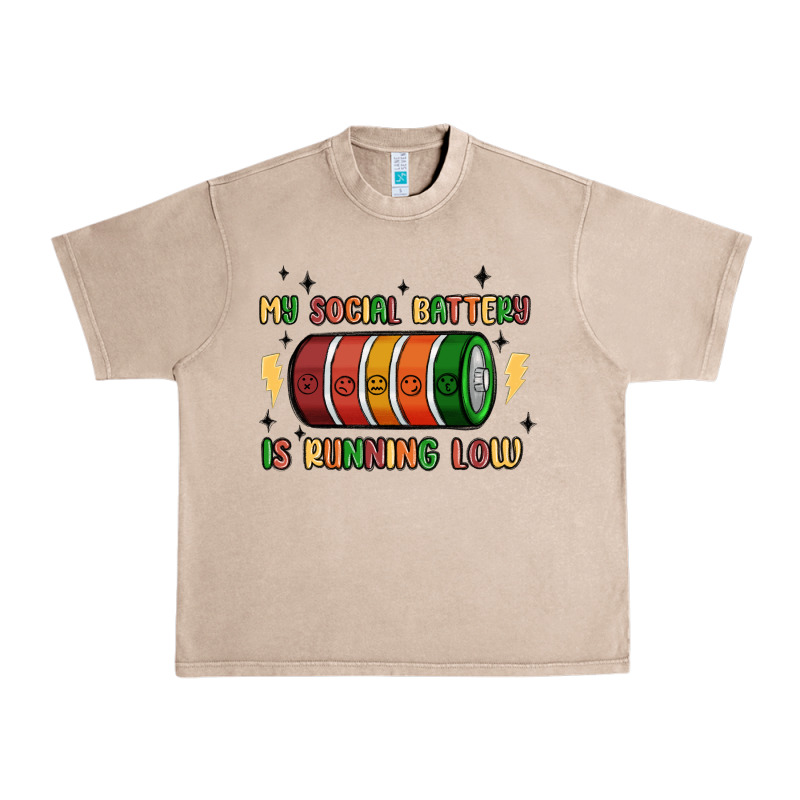 Social Battery Urban Heavy Tee by MaliasSmallBusiness | Teevron