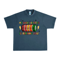 Midnight Navy social battery Urban Heavy Tee - MaliasSmallBusiness