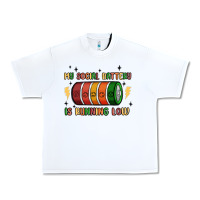 White social battery Urban Heavy Tee - MaliasSmallBusiness