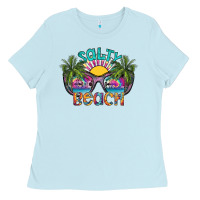 Baby Blue salty beach Ladies Tee - SublimationCraftShop