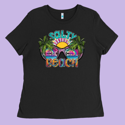 Salty Beach Ladies Tee Designed By Sublimationcraftshop