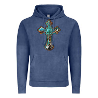 Vintage Denim western cross Vintage Hoodie - BarkalooDesign