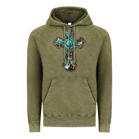 Vintage Olive western cross Vintage Hoodie - BarkalooDesign