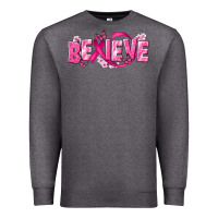 Charcoal Heather Cancer Believe Premium Sweatshirt - NancyCooperArtShop
