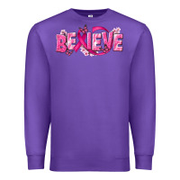 Purple Cancer Believe Premium Sweatshirt - NancyCooperArtShop