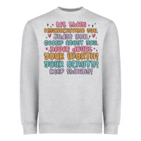 Heather Grey let them Heavyweight Sweatshirt - MaliasSmallBusiness