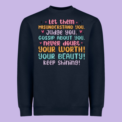 Let Them Heavyweight Sweatshirt Designed By Maliassmallbusiness