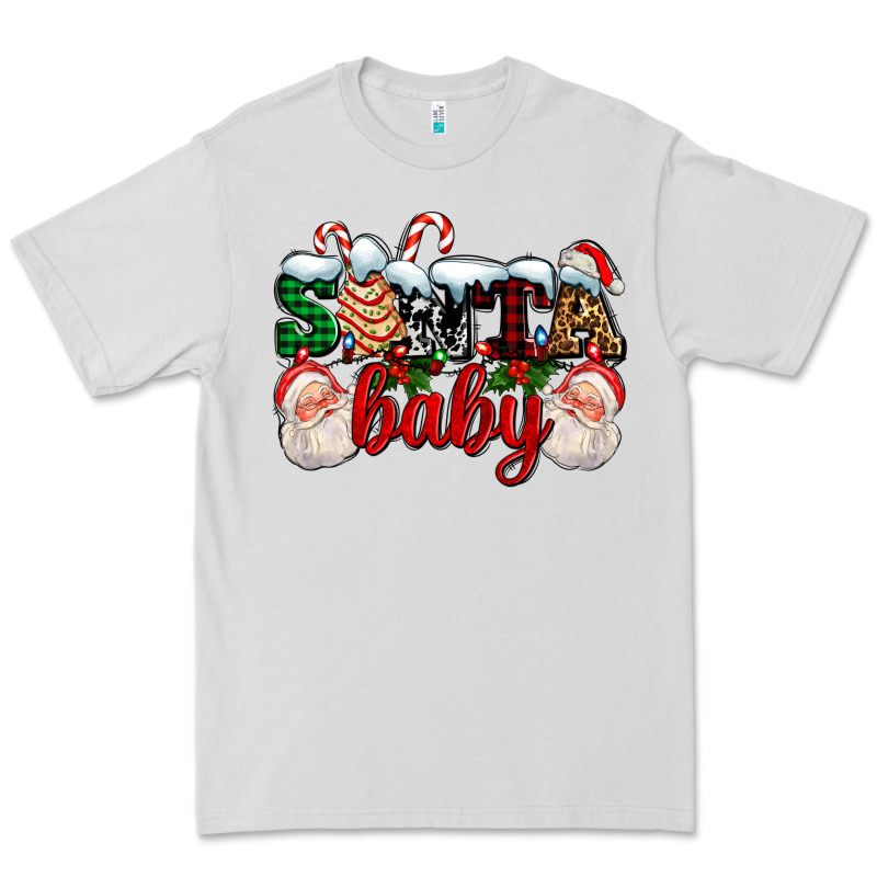 Santa Baby With Santa And Christmas Tree Cake Premium Tee by AdoDesignShop | Teevron