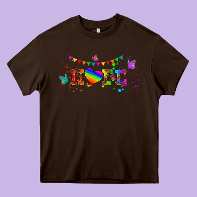 Lgbtq Hope  Libbey Glass Heavy Core Tee Designed By Hra Design Shop