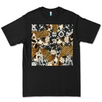 Black cowhide leopard seamless pattern Premium Tee - HRA Design Shop