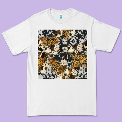 Cowhide Leopard Seamless Pattern Premium Tee Designed By Hra Design Shop
