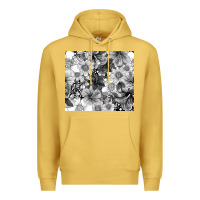 Antique Gold black and white floral Premium Hoodie - TumblerDesignByShophia