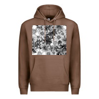 Chestnut black and white floral Premium Hoodie - TumblerDesignByShophia