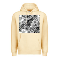Pina Colada black and white floral Premium Hoodie - TumblerDesignByShophia