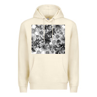 Sandshell black and white floral Premium Hoodie - TumblerDesignByShophia