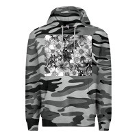 Slate Camo black and white floral Premium Hoodie - TumblerDesignByShophia