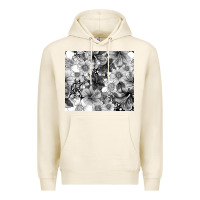Tofu black and white floral Premium Hoodie - TumblerDesignByShophia