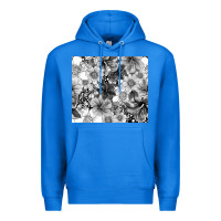 True Royal black and white floral Premium Hoodie - TumblerDesignByShophia