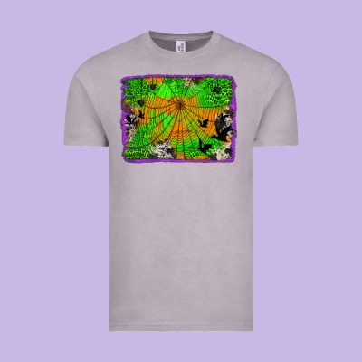 Leopard Cowhide Halloween Background Vintage Tee Designed By Jasminsmagicworld