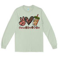 Matcha peace love coffee Long Sleeve Tee - NancyCooperArtShop